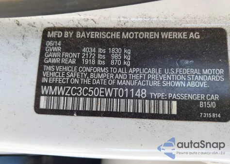 2014 Mini Cooper Cooper S z USA, uszkodzony, nr VIN WMWZC3C50EWT01148